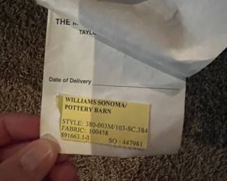 Pottery Barn slipcovered sofa 76" x 34" x 30"H 