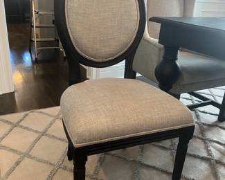 (10) Restoration Hardware upholstered French Contemporary side chairs 