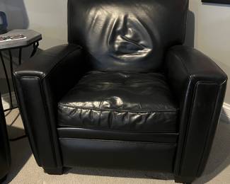 (2) Room & Board leather armchairs 