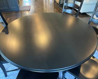 Canadel 60" diameter wood table and (6) chairs 