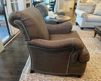 (2) Walter E. Smithe upholstered armchairs 