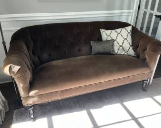 (2) Arhaus upholstered settees 35" x 65" x 31"H 