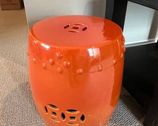 Orange garden stools.....
