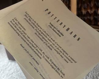 Pottery Barn seagrass armchair 