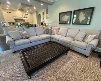 (3) piece Henredon upholstered sectional 