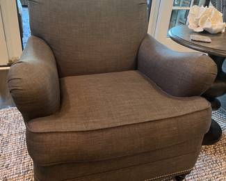 (2) Walter E. Smithe upholstered armchairs 
