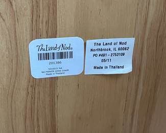 Crate & Barrel/Land of Nod desk 24" x 51" x 30"H and chair 