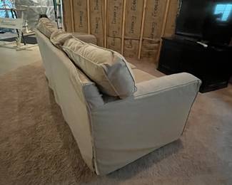 Pottery Barn slipcovered sofa 76" x 34" x 30"H 