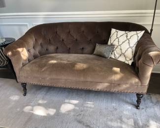 (2) Arhaus upholstered settees 35" x 65" x 31"H 