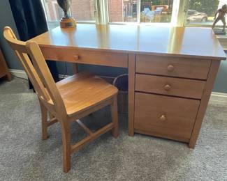 Crate & Barrel/Land of Nod desk 24" x 51" x 30"H and chair 