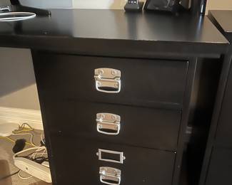 (2) Pottery Barn file cabinets and tops 23" x 23" x 29"H (computers NFS) 