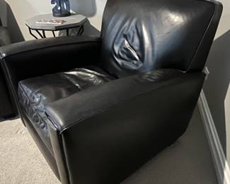 (2) Room & Board leather armchairs 