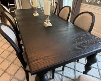 Restoration Hardware Grand Baluster 39" x 108" dining table; includes (1) 24" leaf 