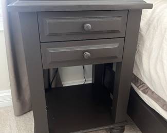 (2) nightstands with glass top 19" x 17" x 30"H 