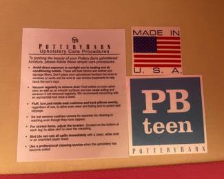 Pottery Barn Teen 56"W x 29"D upholstered loveseat  