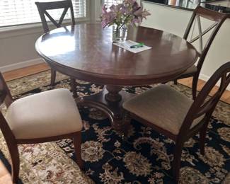 Kincaid 60" wide round table with 6 chairs 