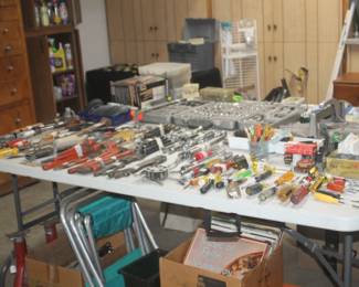 Lots of hand tools and hardware