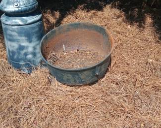 Large cast iron pot