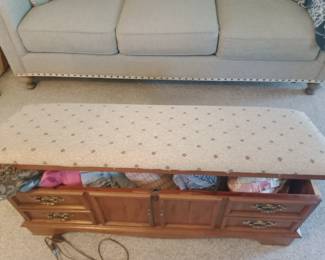 Lane Cedar chest with original price tag/receipt inside