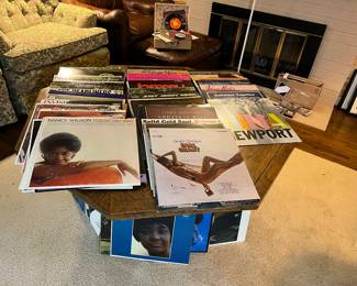 Many vintage vinyl records in their original sleeves, in great condition! 