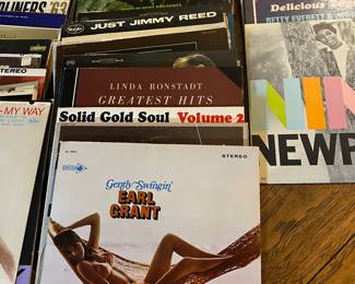 Many vintage vinyl records in their original sleeves, in great condition! 