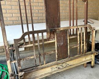 antique metal bed