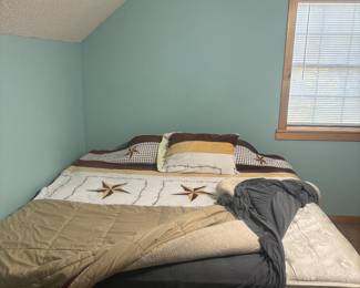 King size mattress, box springs and frame 