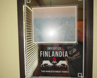Bar advertising mirror