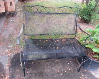 Wrought iron glider
