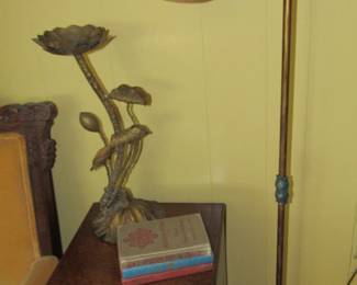 Antique bridge floor lamp