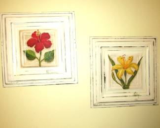 Art on tin ceiling tiles