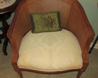 Mid Century cane-back chair