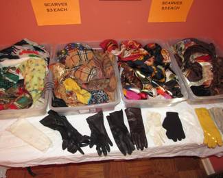 Vintage scarves & gloves
