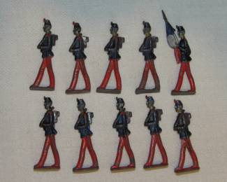 Antique metal soldiers