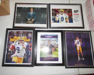 Framed Joe Burrow photos