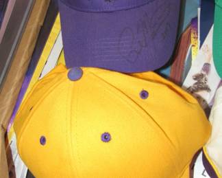 Autographed LSU caps