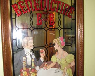 Bar advertising mirror