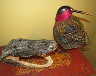 Alligator head and Bird fan
