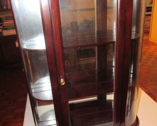 Mahogany hanging curio cabinet