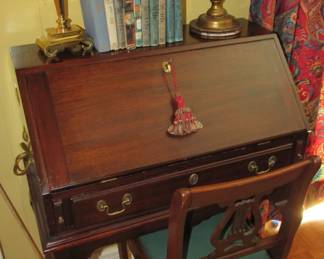 Mahogany slant top desk
