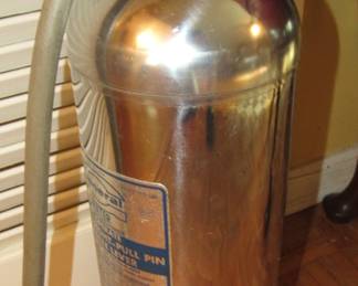 Vintage stainless fire extinguisher