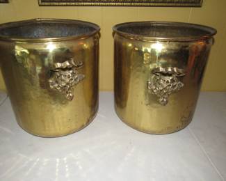 Heavy brass planters