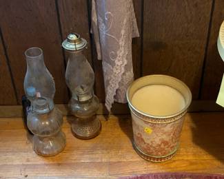 Oil lamps and candles