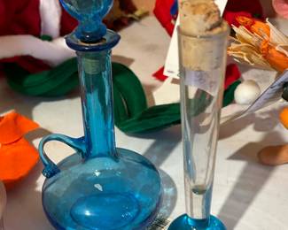 Vintage blue glass