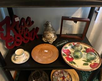 Signs, frames, platters, and holiday decor