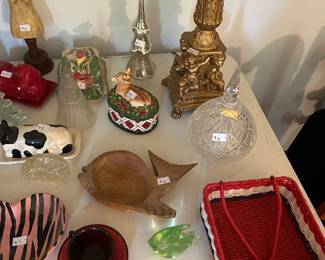 Carious bottles and baskets