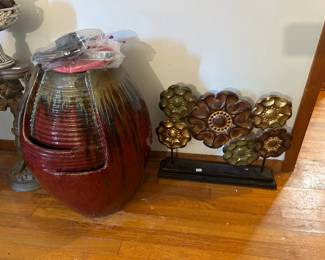 Water fountain and decorations