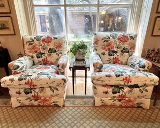Pair of floral club chairs…SO FUN!!!