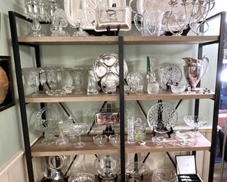 Sterling, silver plate & fine crystal