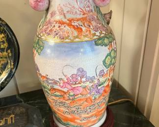 Pair of Oriental lamps 